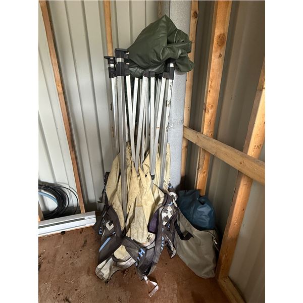 Group of canopy frame,ladder & exhaust.
