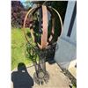 Image 2 : Group of 3 Decorative Wrought Iron Garden Accents, Folding Patio Chairs