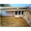 Image 3 : Vintage Oak Roll-Top Desk with Internal Organizers, H44" x W59" x D23"