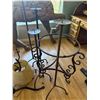 Image 2 : Wrought Iron Home Decor - Scrollwork Plant Stand & Candle Holders