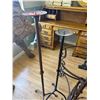 Image 3 : Wrought Iron Home Decor - Scrollwork Plant Stand & Candle Holders