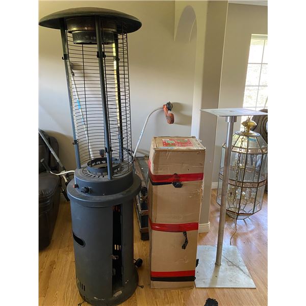 Propane Outdoor Patio Heater (As-Is), Christmas Tree, Metal Stand (H51")