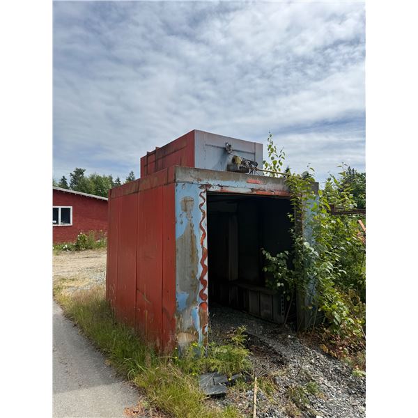 Large Industrial Steel Paint Spray Booth Enclosure – Untested- size approx 170x185x180 (CM)