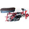 Image 1 : Vintage Red Mini Bike Frame with Handlebar Mounts and Engine Block - Sold as-is condition