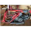 Image 4 : Vintage Red Mini Bike Frame with Handlebar Mounts and Engine Block - Sold as-is condition