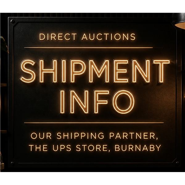 Shipping Available Worldwide - See Shipping Details