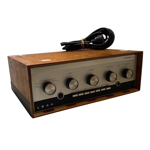 Leak Stereo 70 Transistor Integrated Amplifier, made in England. London - Serial No 63190