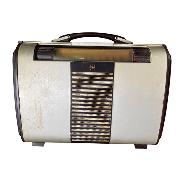 RCA Victor Vintage Portable Radio/Record Player in Metal Case