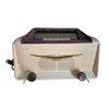 Image 1 : Vintage Ivory Bakelite AM Table Radio with Gold Boomerang Accent