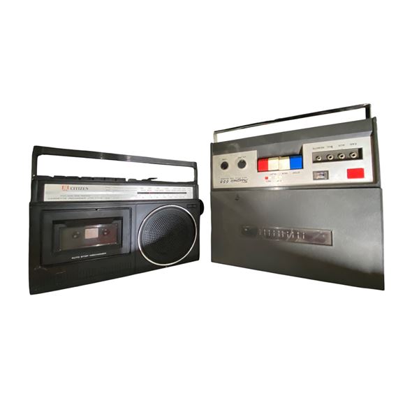 2-Piece Lot: Citizen JTR-1146 FM/AM/SW Cassette Recorder and Transistor Cassette Recorder