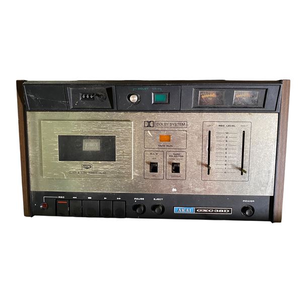 Akai GXC-38D Stereo Cassette Deck with Dolby NR and Glass/Crystal Ferrite Head