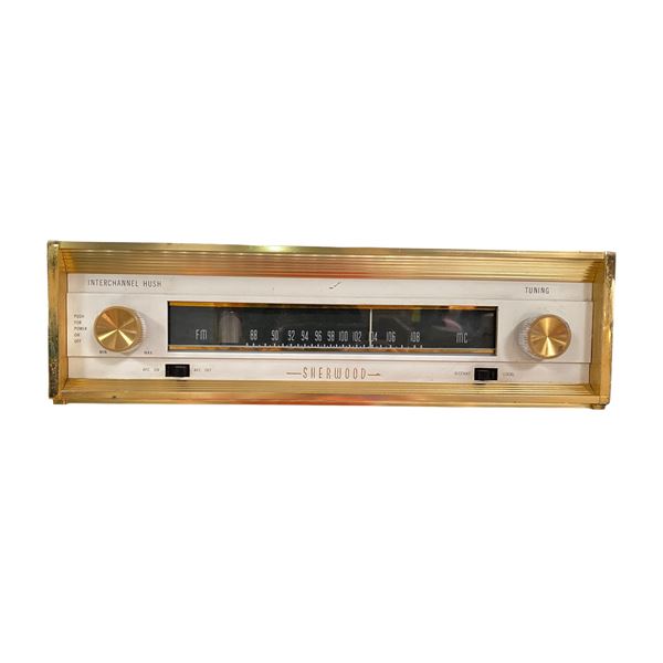 Sherwood Vintage FM Stereo Tuner Interchannel Hush Gold Trim