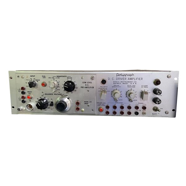 Grass Instrument Co. Polygraph DC Driver Amplifier + Low-Level DC Pre-Amplifier