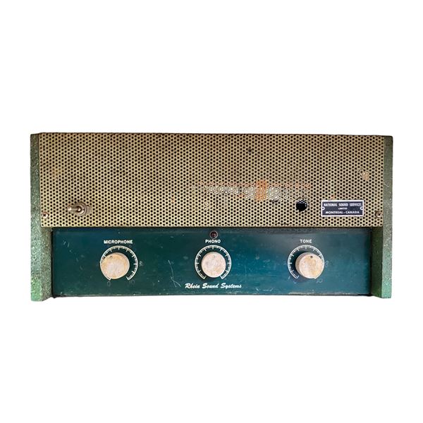 Mixed: National Sound Services (Montreal) PA Amplifier + Rhein Sound Systems Mic/Phono Amplifier