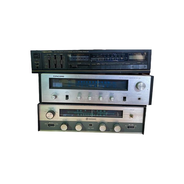 Mixed x3: Realistic STA-785 AM/FM Stereo Receiver + Concord CR-100 AM/FM Receiver + Monarch STA-100X