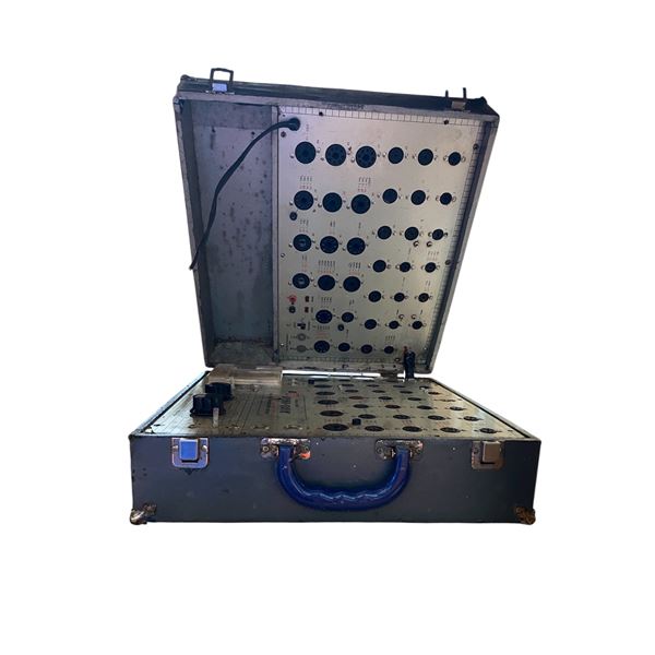 Vintage Portable Vacuum Tube Tester in Metal Carry Case