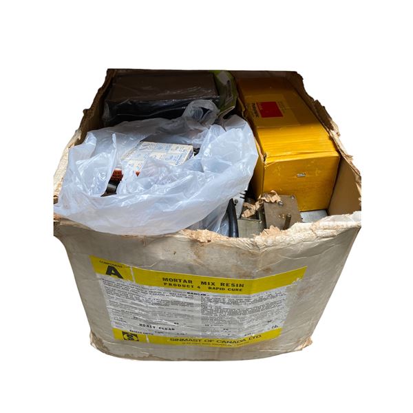 Box of Various Components - Radio Knob Springs, Electronics, Etc.