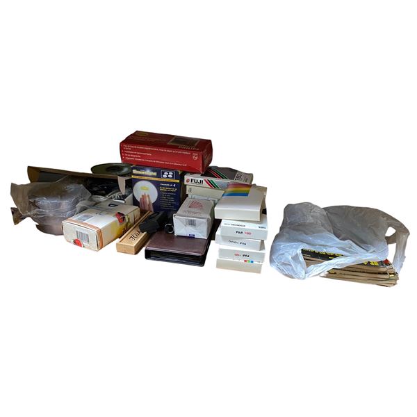Mixed Vintage Media Lot - Fuji VHS Tapes, Philips Cable Converter, Smartlight, Accessories