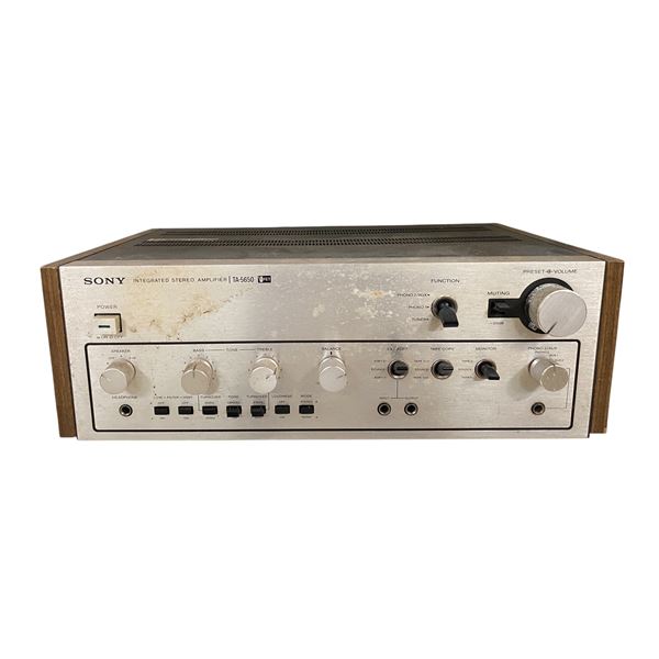 Sony TA-5650 Integrated Stereo Amplifier VFET Wood Cabinet Vintage Hi-Fi Estimate: $400-$700 CAD