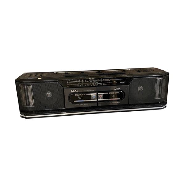Akai AJ-W237 Dual Cassette Stereo Radio Boombox Sequential Play Synchro Dubbing