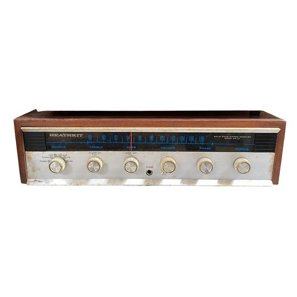 Heathkit AJ-11 AM/FM Stereo Tuner Kit Built Vintage Hi-Fi Wood Cabinet
