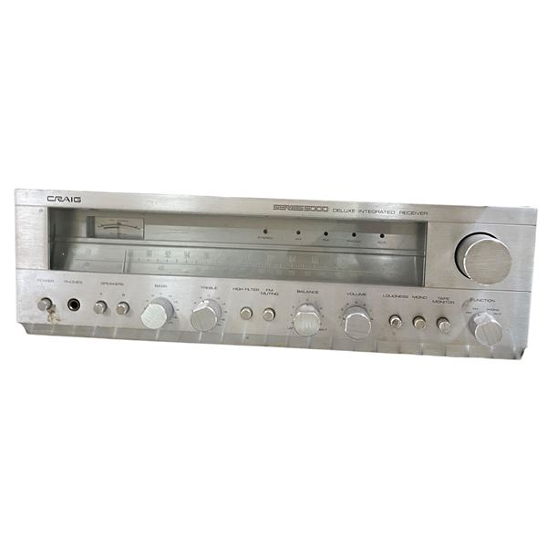 Craig Series 5000 Deluxe Integrated AM/FM Stereo Receiver Vintage Hi-Fi