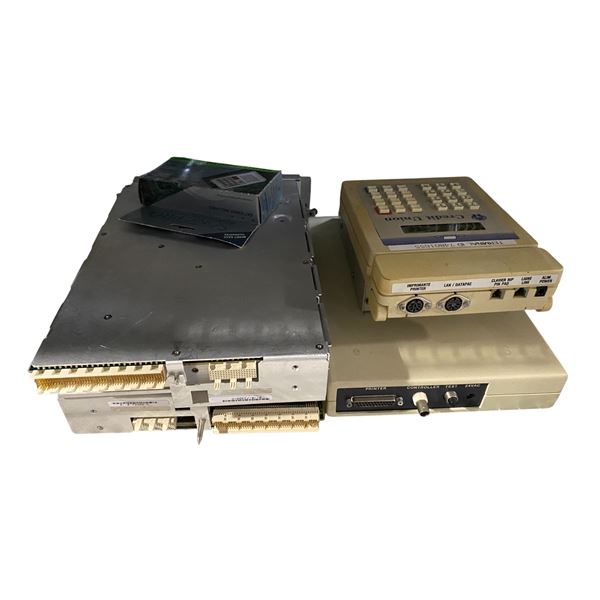 Mixed Lot - Vintage Credit Union Banking Terminal, Early Computer Motherboard & Accessories