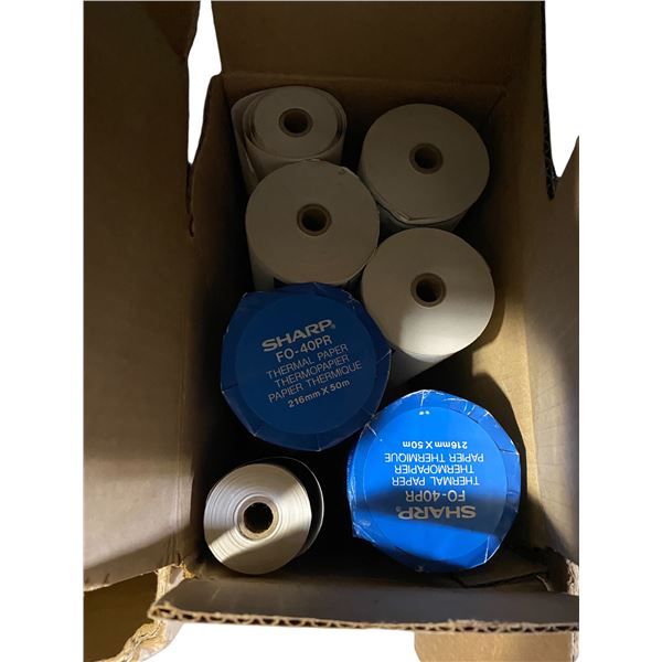 Sharp FO-40PR Thermal Fax Paper Rolls (216mm x 50m)
