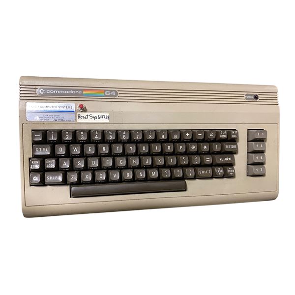 Commodore 64 Vintage Home Computer with Reset Button Modification