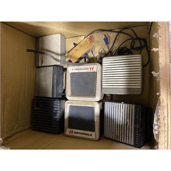 Lot of Vintage Motorola & GE Two-Way Radio External Speakers