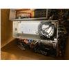 Image 2 : Vintage Cast Aluminum Motor Housing, Large Speaker Horn & Box of Assorted Electronic Components and 
