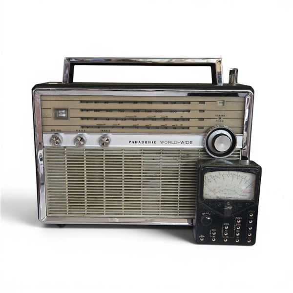 Panasonic World-Wide Vintage Shortwave Radio & Analog Multimeter