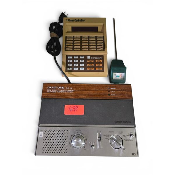 Radio Shack Duofone TAD-112 Cassette Answering Machine & Accessories