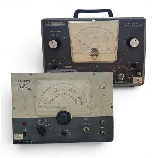Heathkit Audio Generator + Lafayette Sine Square Audio Generator (2 pieces)