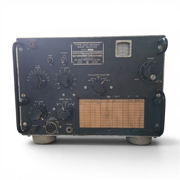Air King Type CKP-46159-A Navy Department Bureau of Ships Radio Receiver