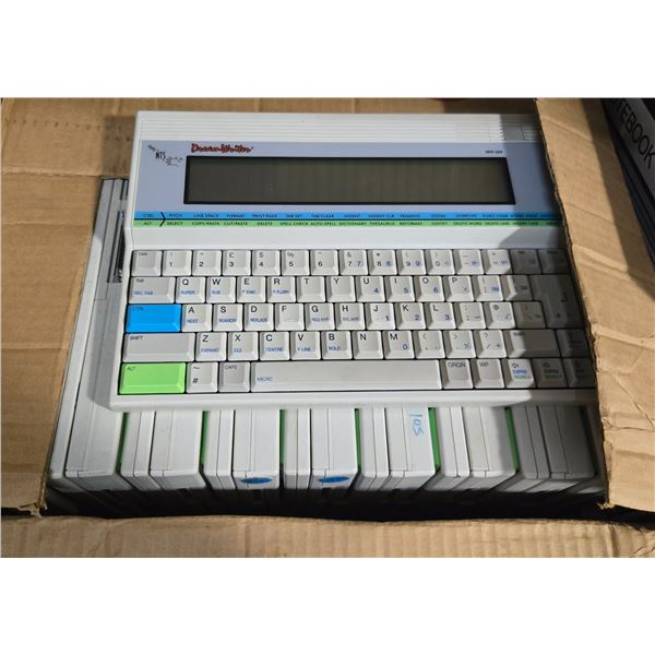 Box of DreamWriter NTS 325 Word Processors