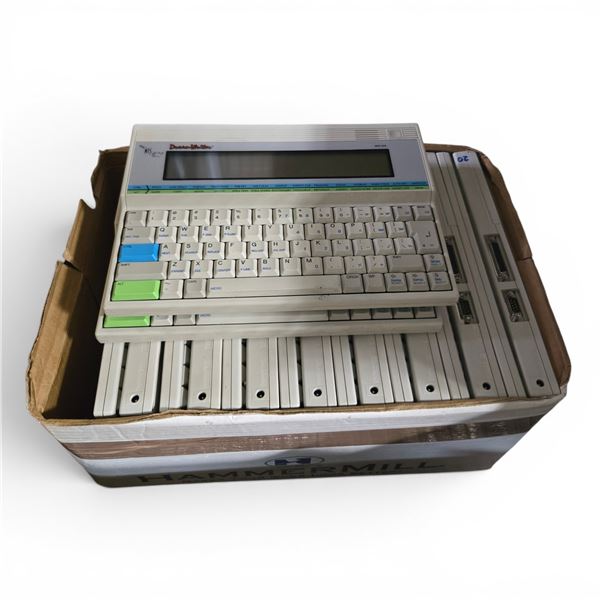 Box of DreamWriter NTS 325 Word Processors