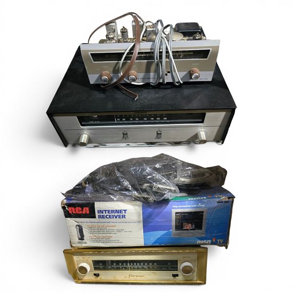 Group of Audio Equipment and Internet Receiver Includes TRIO, ARMACO, RCA and Sherwood