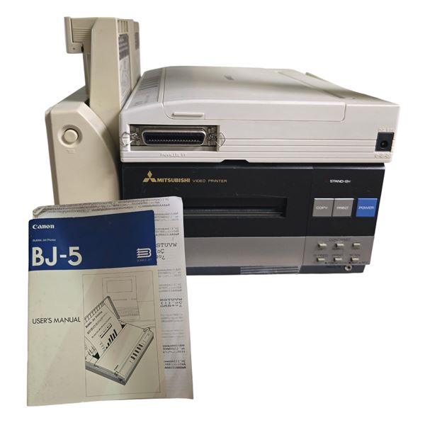 Group of 2 - Mitsubishi Printer and Canon BJ-5 Printer