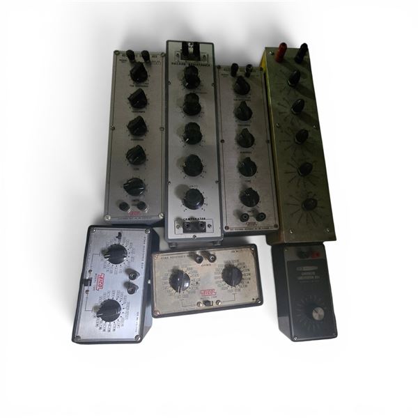 Group of 7 - Electronic Testing Equipment and Resistance Boxes Includes EICO