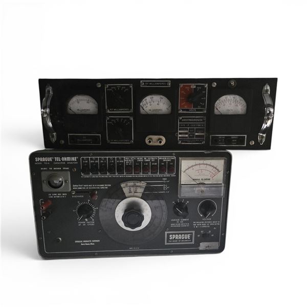 Group of 2 - Westinghouse Type JY Test Meter Unit and Sprague TO-6 Capacitor Analyzer