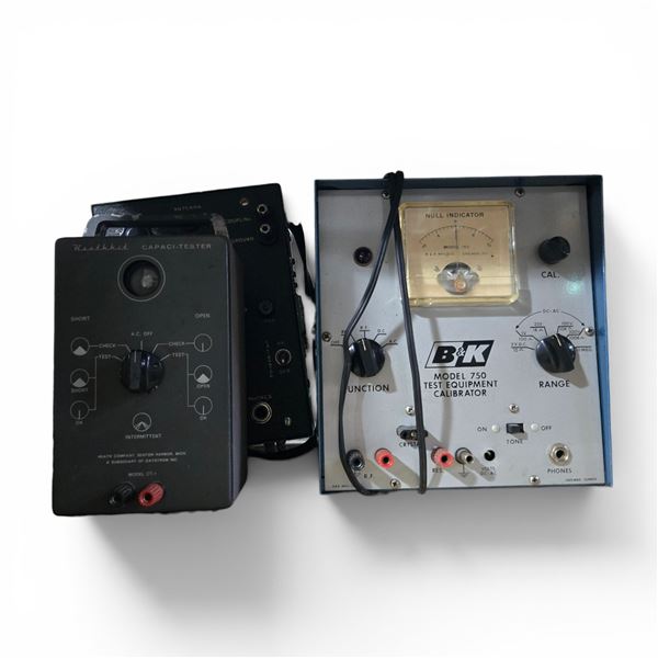 Group of Vintage Capacitance Testers and Calibrators Includes Heathkit, B&K, Royal Canadian Air Forc