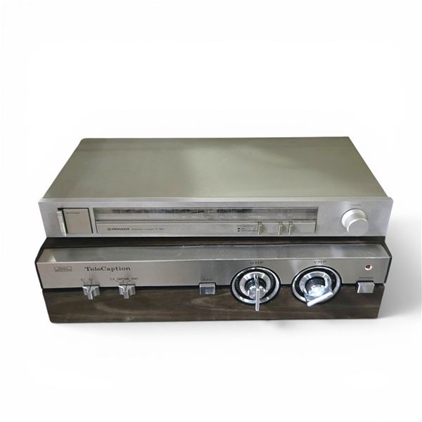 Group of 2 - Pioneer F-50 Stereo Tuner and Sears 539-30143 TeleCaption TV Tuner