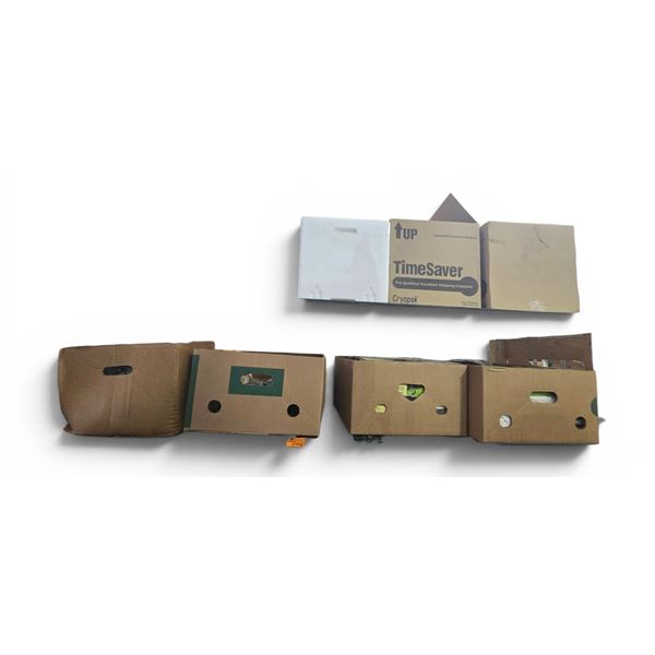 Shelf of Mixed Electronics, Outdoor Lighting, and Mechanical Components