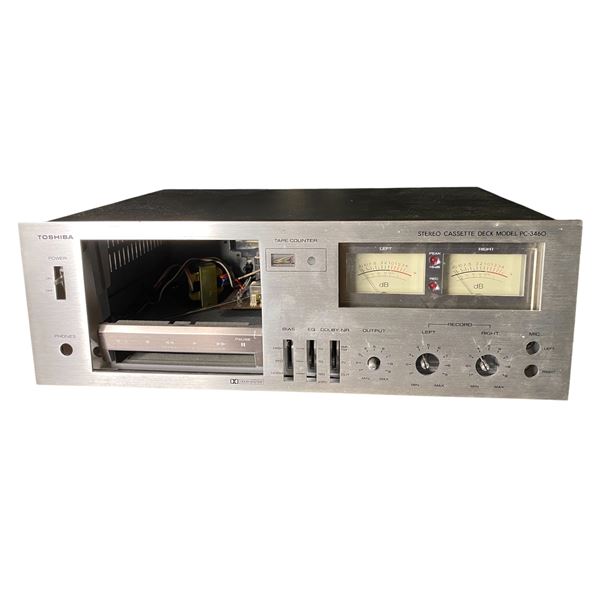Circa 1977 Toshiba Model PC-3460 Stereo Cassette Deck (Incomplete)
