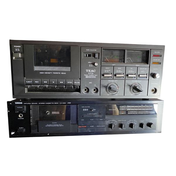 Group of 2 - Circa 1970s Teac Model A-106 and Yamaha Model KX-230 Natural Sound