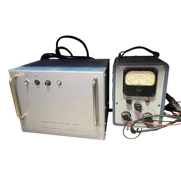 Group of 2 - 1970s Lan-Electronics LP 220 Stabilised Power Supply Unit and Circa 1950s Hewlett-Packa
