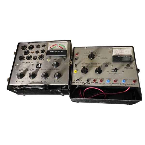 Group of 2 - Sencore TC142 "Mighty Mite VII" Tube Checker & Sencore SS137 Sweep Circuit Analyzer