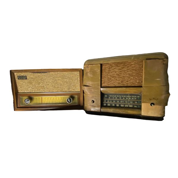 Group of 2 Vintage Tabletop Radios Includes Zenith and General Electric