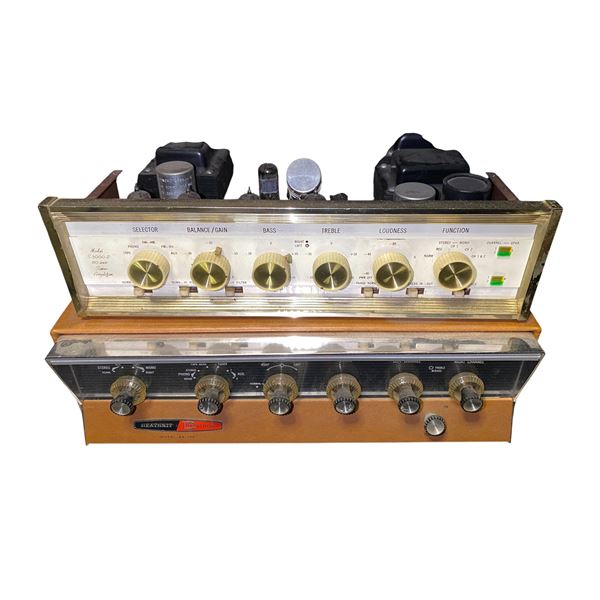 Group of 2 - Sherwood Model S-5000 Stereo Amplifier & Heathkit AA-100 Stereo Tube Amplifier